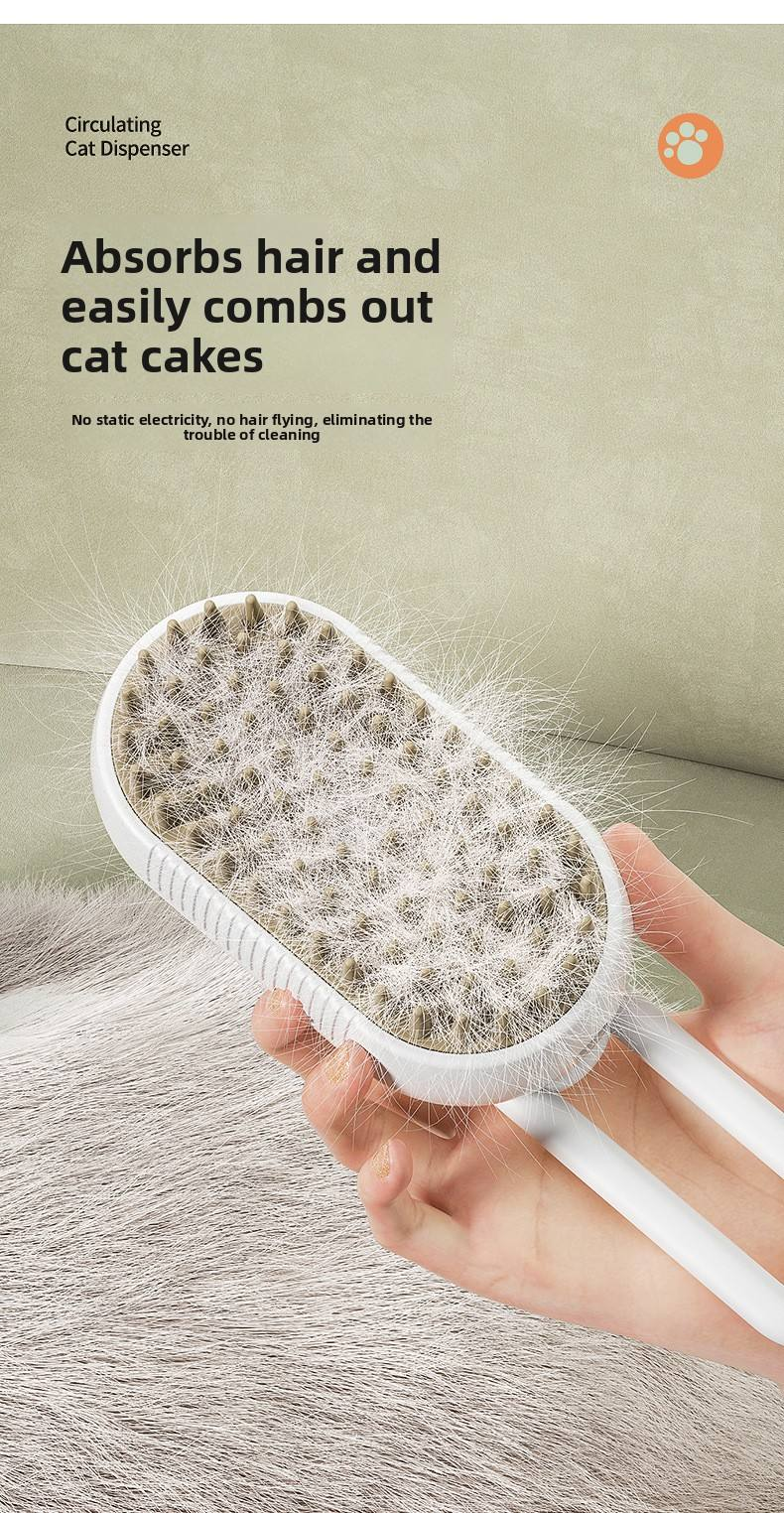 Loose hair collected by grooming brush