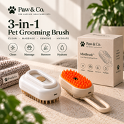Paw & Co. MistBrush™ | 3-in-1 Pet Grooming Brush