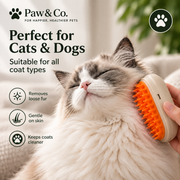 Paw & Co. MistBrush™ | 3-in-1 Pet Grooming Brush